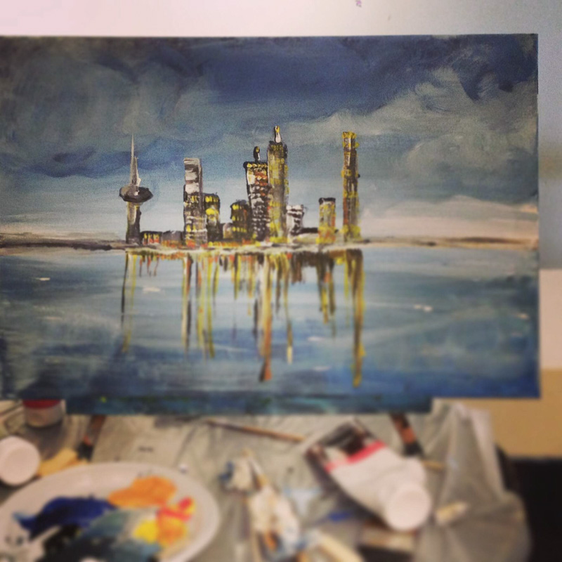 Skyline schilderen